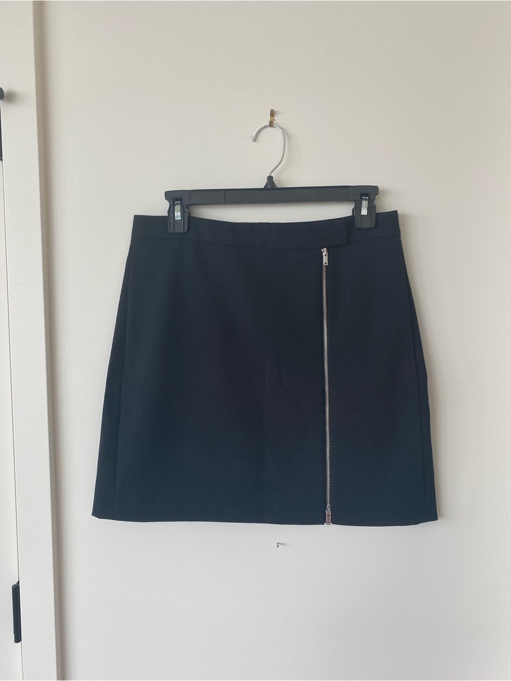 Theory Black Mini Skirt with Side Zip Detail